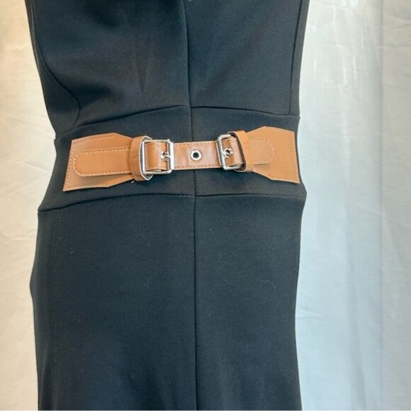 Ellen Tracy Black Belted Short Sleeve Fit & Flare Dress Sz S NWOT - Picture 4 of 15